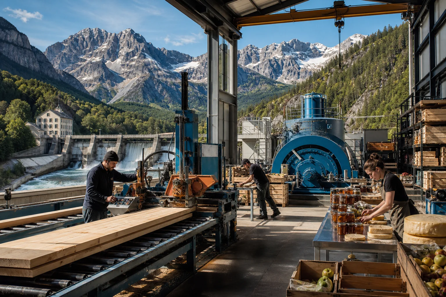 Industrie des Hautes-Alpes : Hydroélectricité et énergies renouvelables, agroalimentaire de montagne