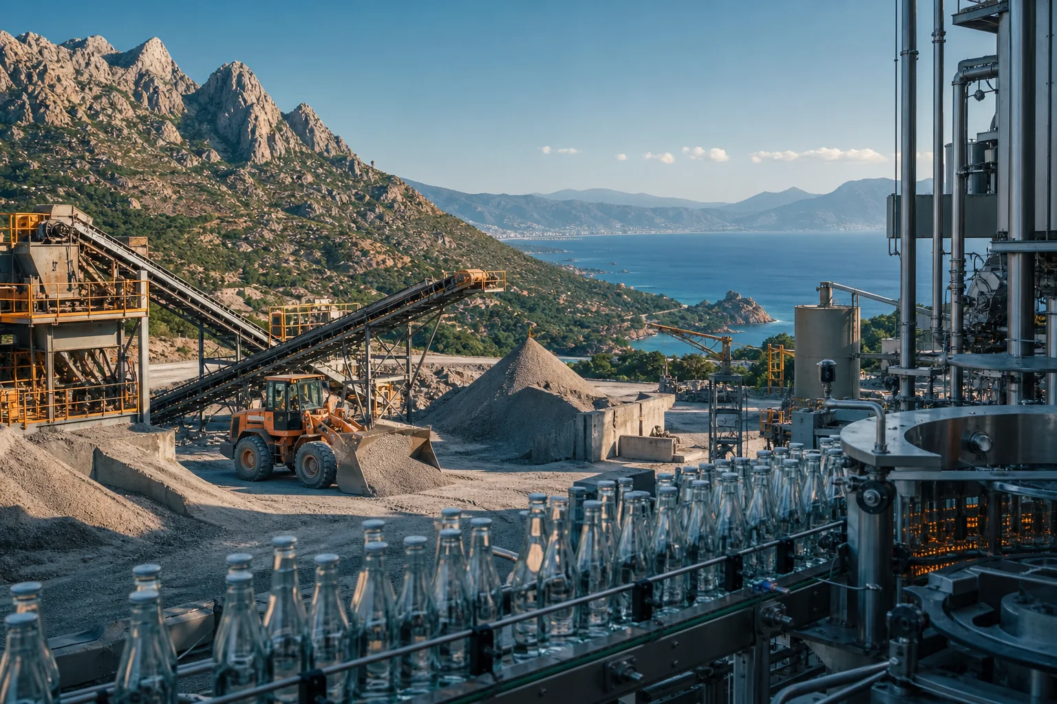 Industrie de la Corse-du-Sud : Agroalimentaire et boissons, extraction et matériaux (granite, granulats)