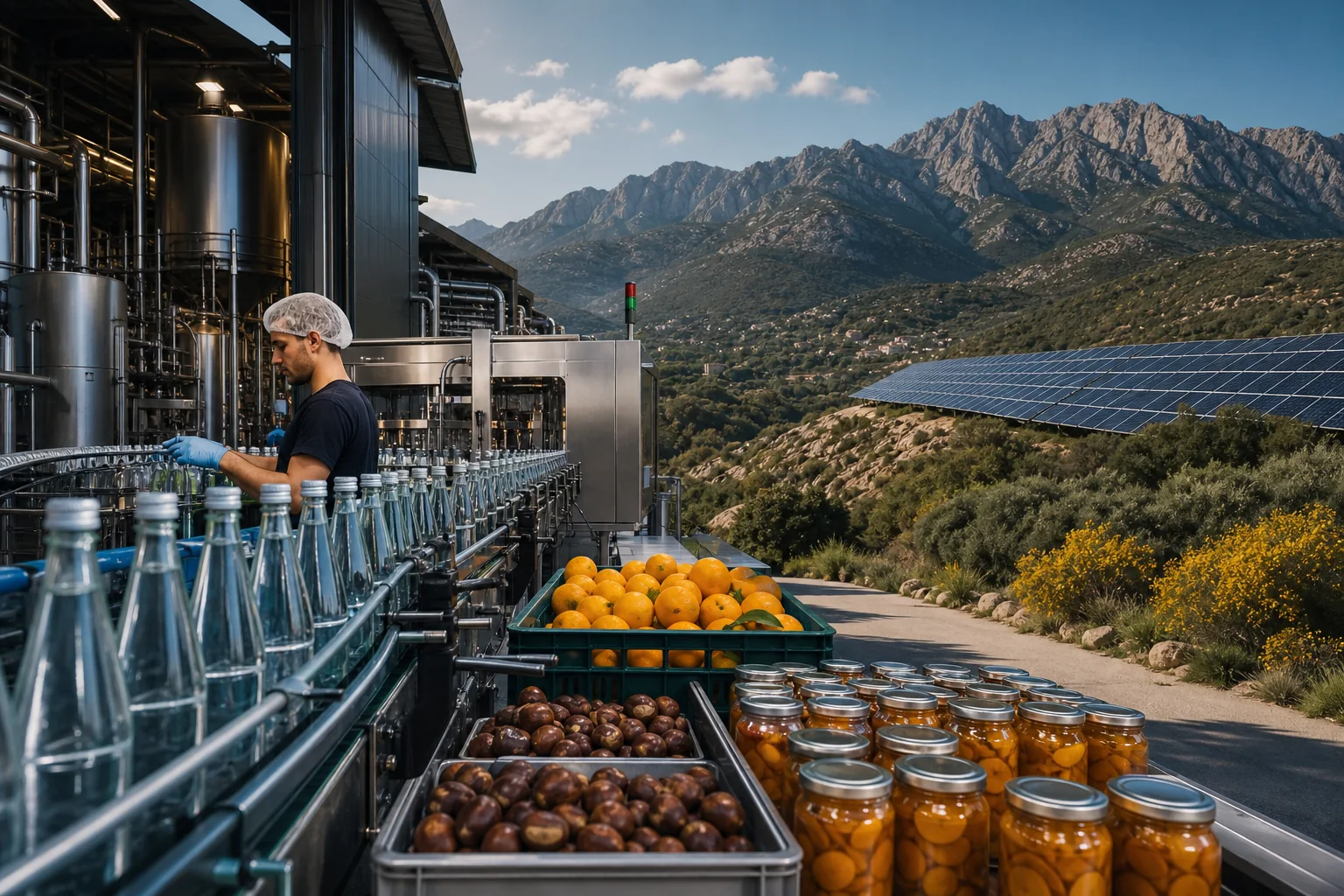 Industrie de la Haute-Corse : Agroalimentaire et produits du terroir, fabrication de boissons et eaux de source