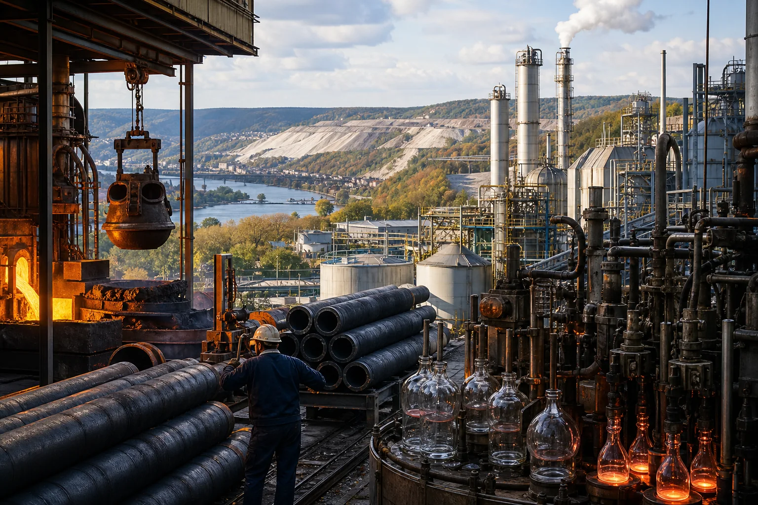 Industrie de Meurthe-et-Moselle : Sidérurgie et métallurgie, fonte et canalisations