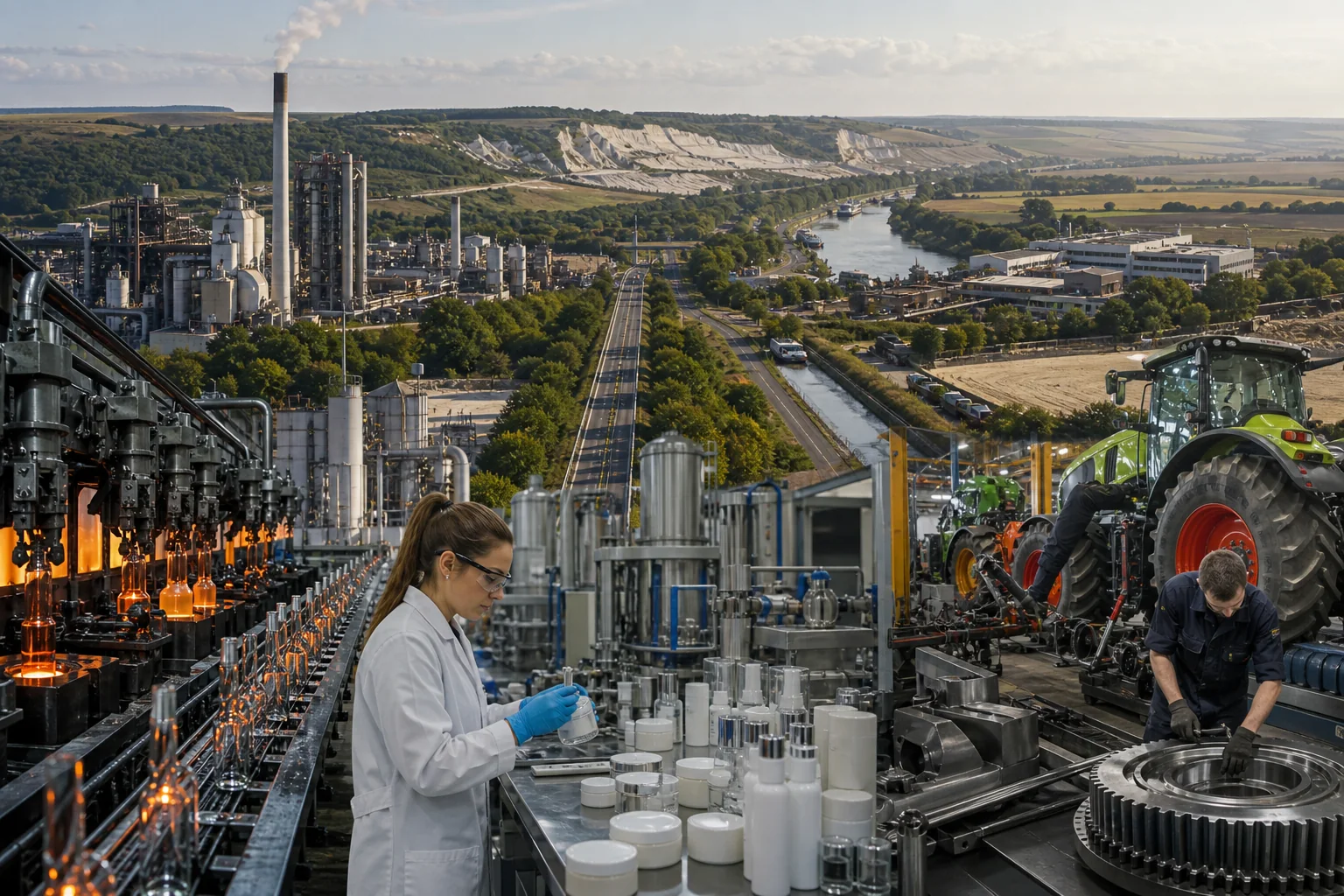 Industrie de l'Oise : Verre, chimie et cosmétique