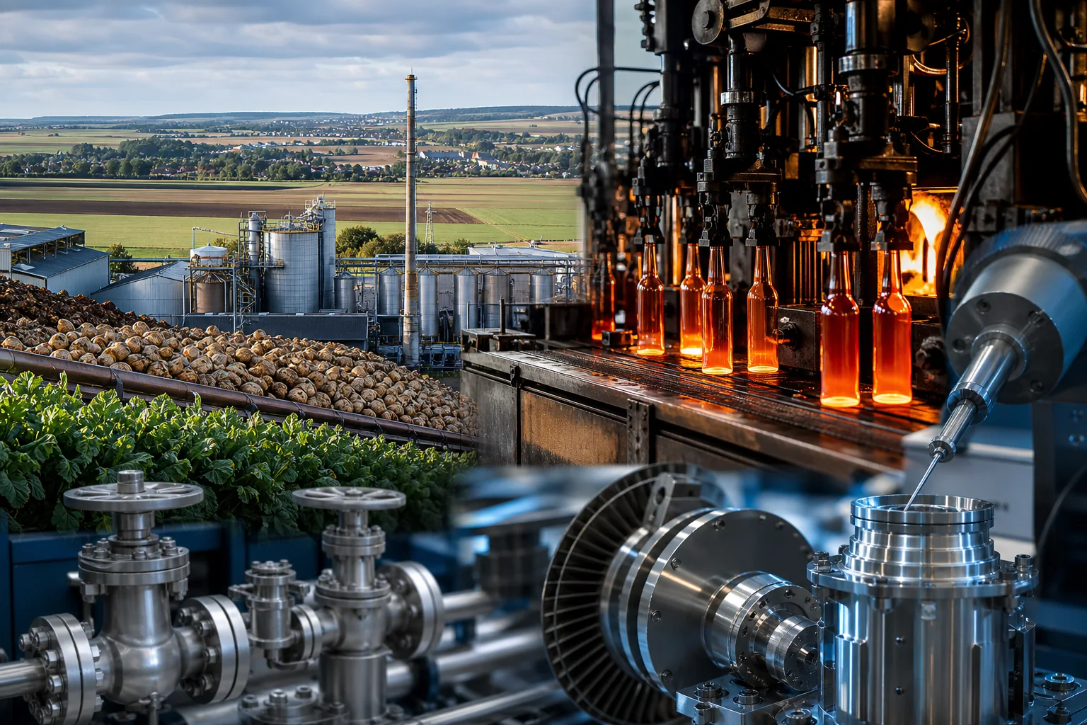 Industrie de la Somme : Agroalimentaire (sucre, légumes, amidon), verre et flaconnage