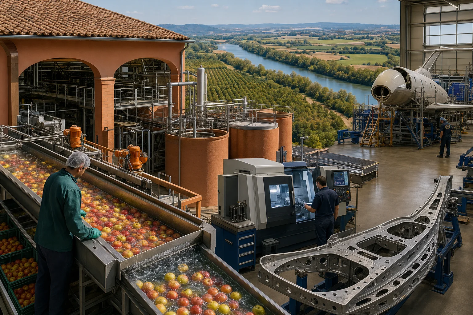 Industrie de Tarn-et-Garonne : Agroalimentaire et fruits, aéronautique