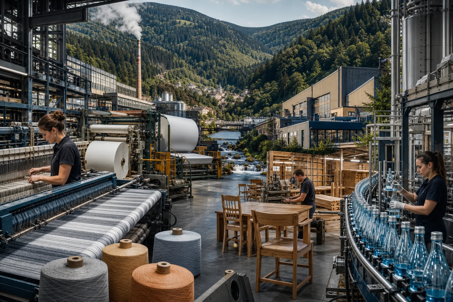 Industrie des Vosges : Textile et linge de maison, papier et papeterie